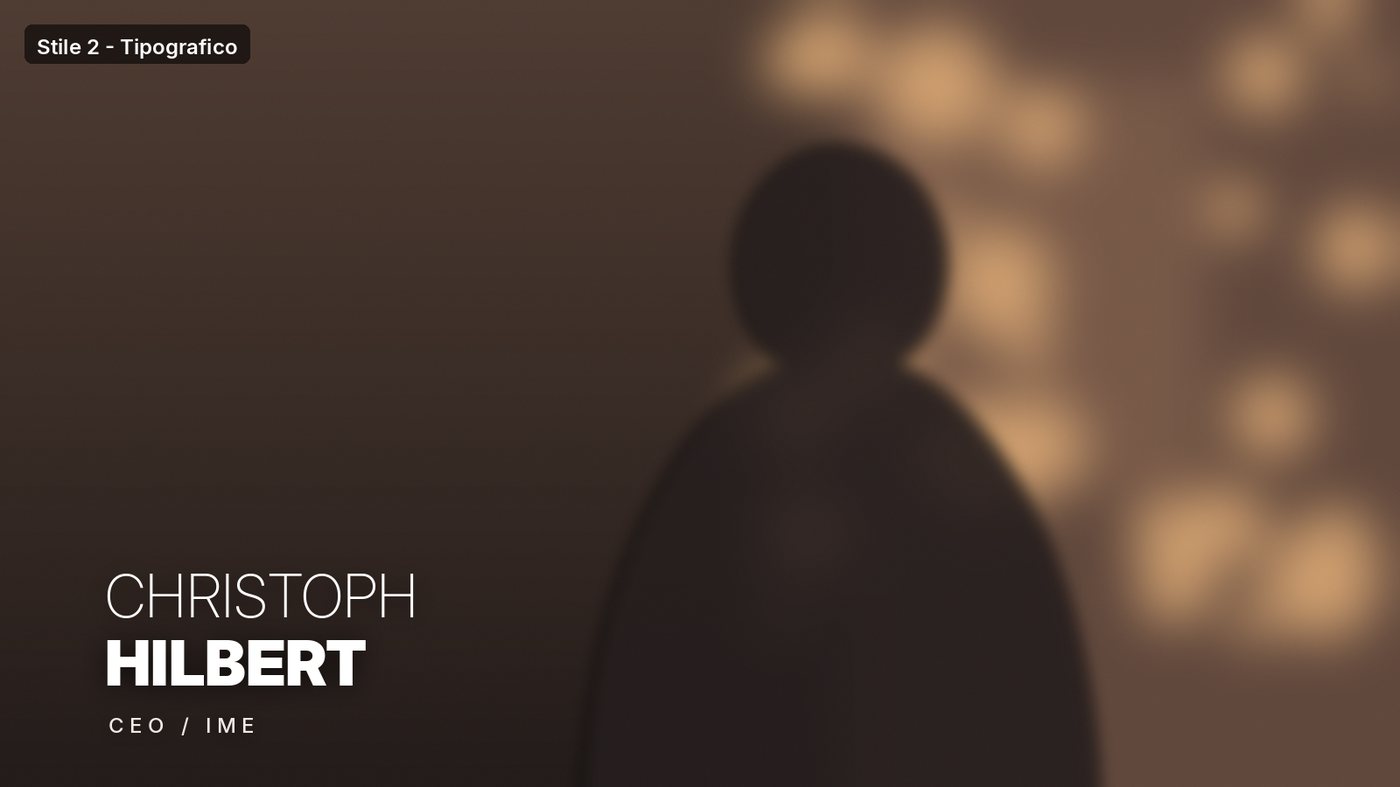 Sottopancia tipografico, solo testo con ombra